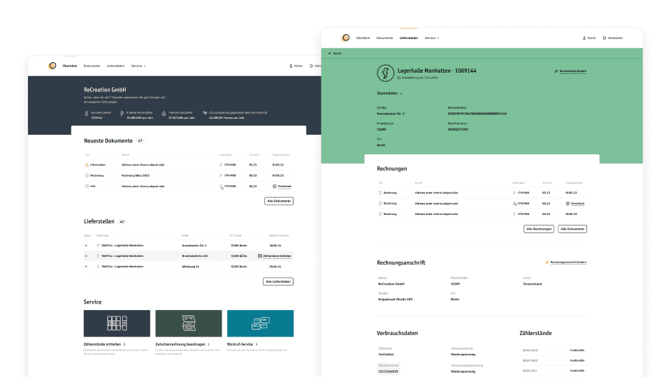 B2B Customerportal MVP Design